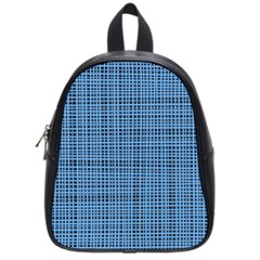 Blue Knitted Pattern School Bag (small) by goljakoff