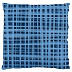 Blue Knitted Pattern Large Cushion Case (one Side) by goljakoff