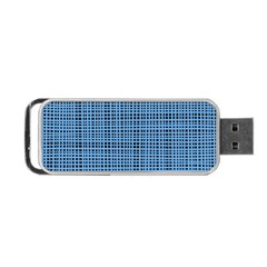 Blue Knitted Pattern Portable Usb Flash (two Sides) by goljakoff