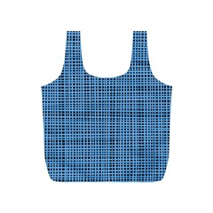 Blue Knitted Pattern Full Print Recycle Bag (s) by goljakoff