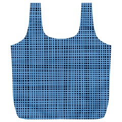 Blue Knitted Pattern Full Print Recycle Bag (xl) by goljakoff