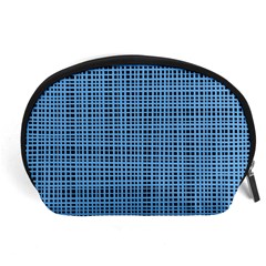 Blue Knitted Pattern Accessory Pouch (large) by goljakoff