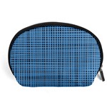 Blue knitted pattern Accessory Pouch (Large) Front