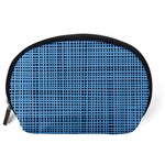 Blue knitted pattern Accessory Pouch (Large) Back