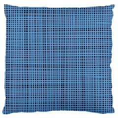 Blue Knitted Pattern Large Flano Cushion Case (one Side) by goljakoff