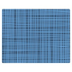 Blue Knitted Pattern Double Sided Flano Blanket (medium)  by goljakoff