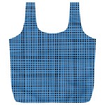 Blue knitted pattern Full Print Recycle Bag (XXL) Front