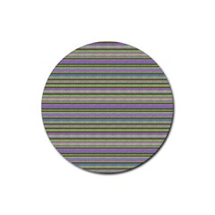 Line Knitted Pattern Rubber Coaster (round)  by goljakoff