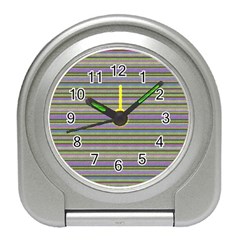 Line Knitted Pattern Travel Alarm Clock by goljakoff