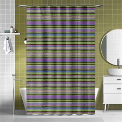 Line Knitted Pattern Shower Curtain 48  X 72  (small)  by goljakoff