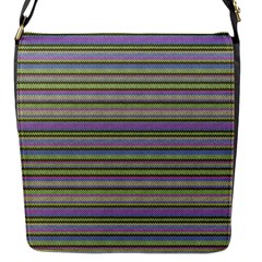 Line Knitted Pattern Flap Closure Messenger Bag (s) by goljakoff