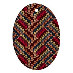 Zig Zag Knitted Pattern Ornament (oval) by goljakoff