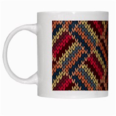 Zig Zag Knitted Pattern White Mugs by goljakoff