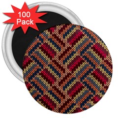 Zig Zag Knitted Pattern 3  Magnets (100 Pack) by goljakoff