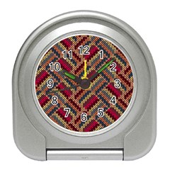 Zig Zag Knitted Pattern Travel Alarm Clock by goljakoff