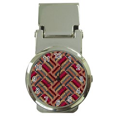 Zig Zag Knitted Pattern Money Clip Watches by goljakoff