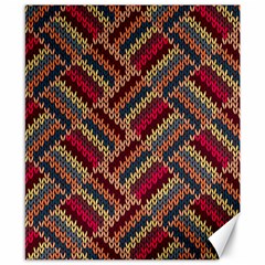 Zig Zag Knitted Pattern Canvas 8  X 10  by goljakoff