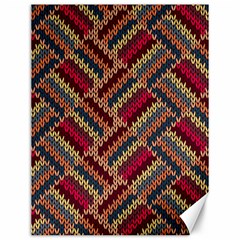 Zig Zag Knitted Pattern Canvas 12  X 16  by goljakoff