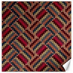 Zig Zag Knitted Pattern Canvas 16  X 16  by goljakoff