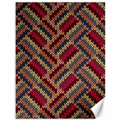 Zig Zag Knitted Pattern Canvas 18  X 24  by goljakoff