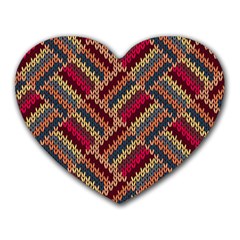 Zig Zag Knitted Pattern Heart Mousepads by goljakoff