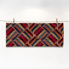 Zig Zag Knitted Pattern Hand Towel by goljakoff