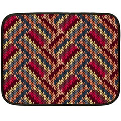 Zig Zag Knitted Pattern Fleece Blanket (mini) by goljakoff