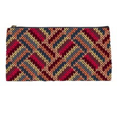 Zig Zag Knitted Pattern Pencil Case by goljakoff