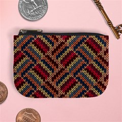 Zig Zag Knitted Pattern Mini Coin Purse by goljakoff