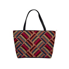 Zig Zag Knitted Pattern Classic Shoulder Handbag by goljakoff