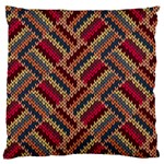 Zig zag knitted pattern Large Cushion Case (Two Sides) Front