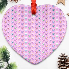 Hexagonal Pattern Unidirectional Heart Ornament (two Sides) by Dutashop