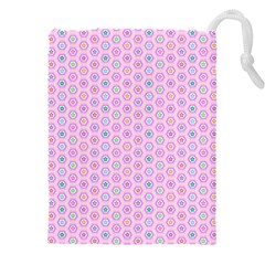 Hexagonal Pattern Unidirectional Drawstring Pouch (4xl) by Dutashop