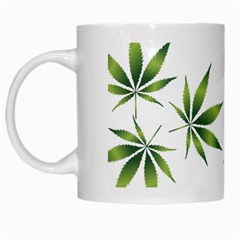 Cannabis Curative Cut Out Drug White Mugs