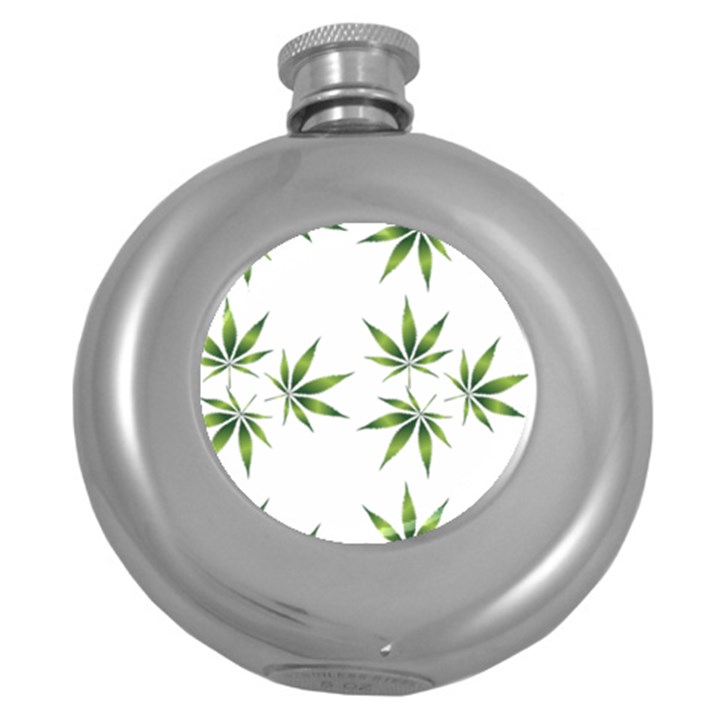 Cannabis Curative Cut Out Drug Round Hip Flask (5 oz)