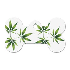 Cannabis Curative Cut Out Drug Dog Tag Bone (one Side) by Dutashop