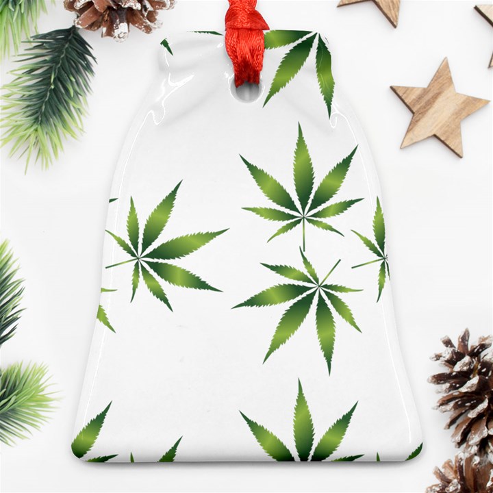 Cannabis Curative Cut Out Drug Ornament (Bell)