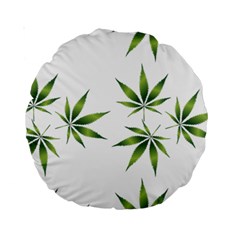 Cannabis Curative Cut Out Drug Standard 15  Premium Round Cushions by Dutashop