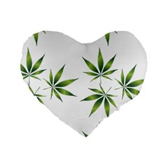 Cannabis Curative Cut Out Drug Standard 16  Premium Heart Shape Cushions by Dutashop