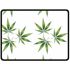 Cannabis Curative Cut Out Drug Double Sided Fleece Blanket (large)  by Dutashop