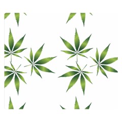 Cannabis Curative Cut Out Drug Double Sided Flano Blanket (small)  by Dutashop