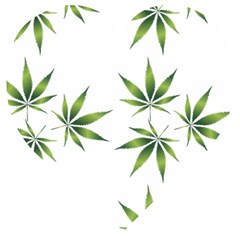 Cannabis Curative Cut Out Drug Wooden Puzzle Heart by Dutashop