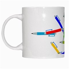 Pen Pencil Color Write Tool White Mugs by Dutashop