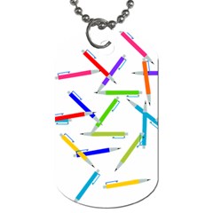 Pen Pencil Color Write Tool Dog Tag (two Sides) by Dutashop