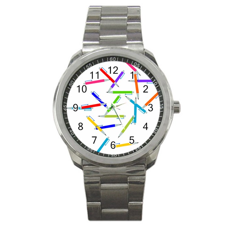 Pen Pencil Color Write Tool Sport Metal Watch