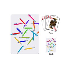 Pen Pencil Color Write Tool Playing Cards Single Design (mini) by Dutashop