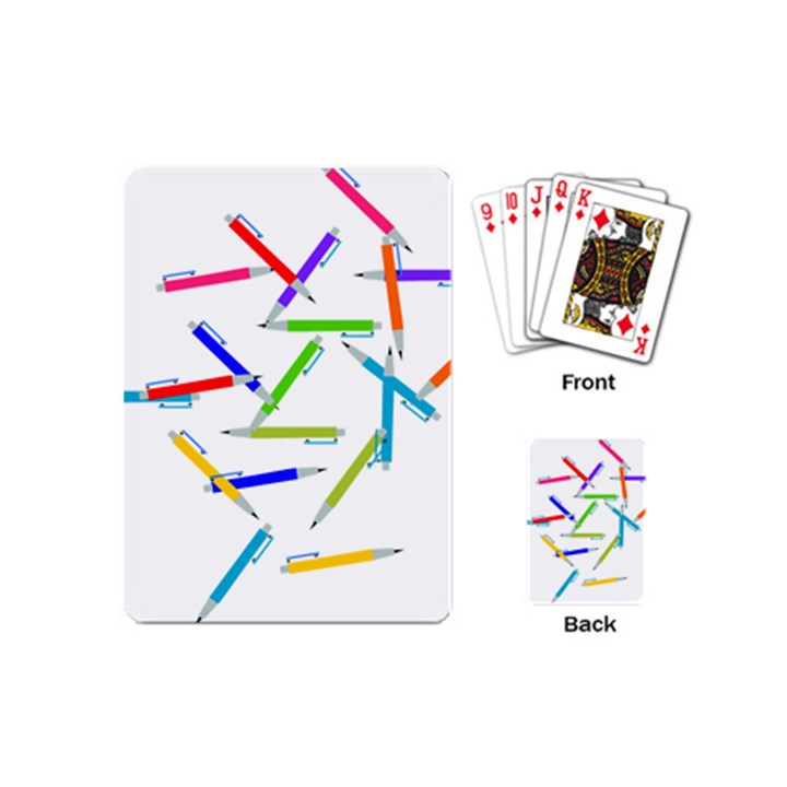 Pen Pencil Color Write Tool Playing Cards Single Design (Mini)