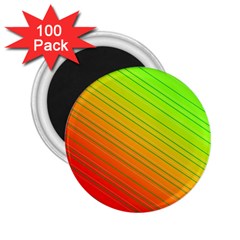 Orange Green Gradient Hunter 2 25  Magnets (100 Pack)  by Dutashop