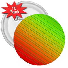 Orange Green Gradient Hunter 3  Buttons (10 Pack)  by Dutashop