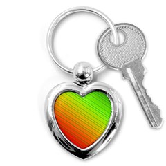 Orange Green Gradient Hunter Key Chain (heart) by Dutashop